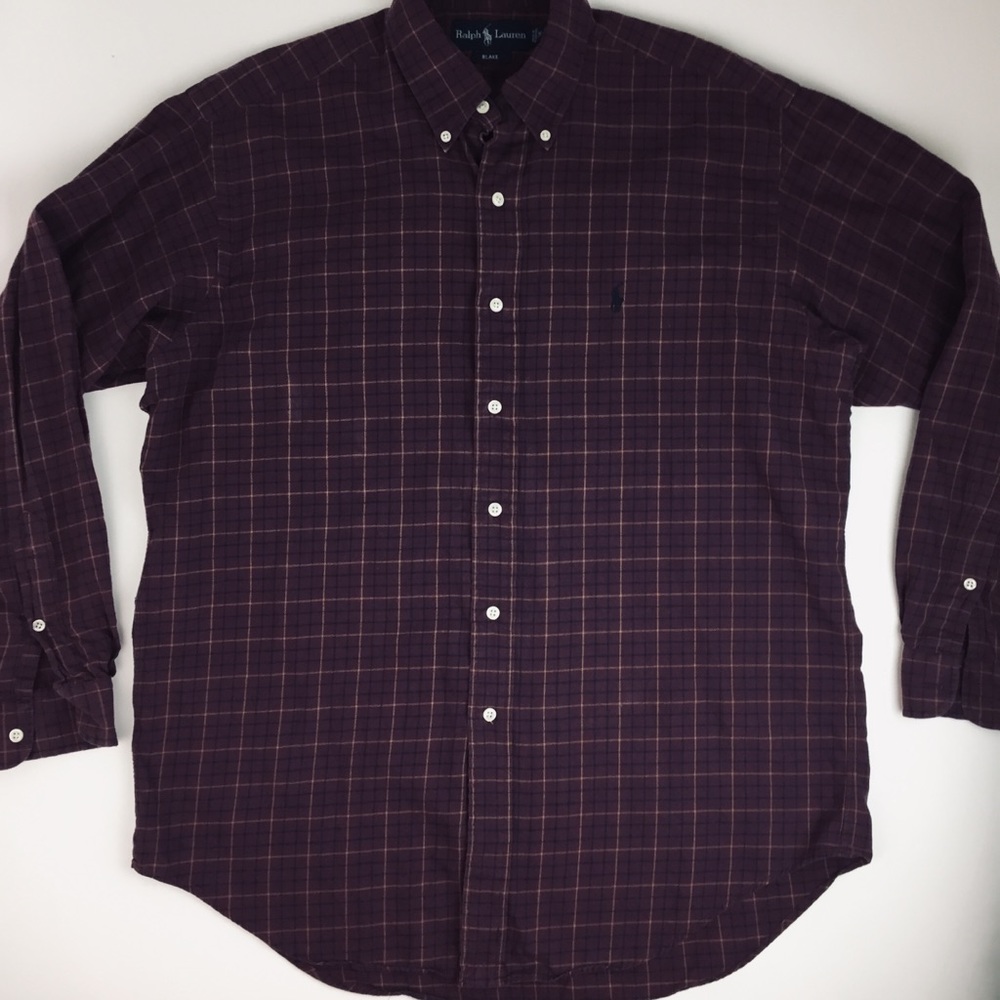 Ralph Lauren Blake Button Down Shirt Burgundy - L